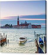 Beautiful Image Of Gondolas In Venice Canvas Print