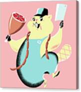 Beaver With Cleaver Canvas Print