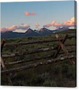 Beaverhead Clouds And Fence Canvas Print