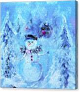 Becoming A Better Snow Person Painting Canvas Print