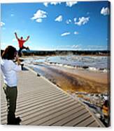 Being Playful At Yellowstone National Canvas Print