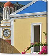 Bell Tower Of Agios Georgios Church Canvas Print
