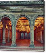 Bethesda Terrace In Central Park - Hdr Canvas Print