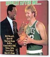 Bill Russell And Boston Celtics Larry Bird Sports Illustrated Cover Canvas Print