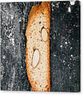 Biscotti With Almonds, Directly Above Canvas Print