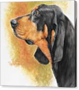 Black And Tan Coonhound Canvas Print