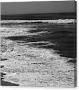 Black And White Beach 2- Art By Linda Woods Canvas Print