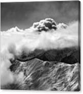 Black And White View On Slope Canvas Print