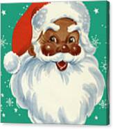 Black Santa Claus Canvas Print