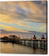 Blackpool Pier Sunset Canvas Print