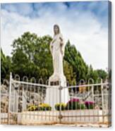 Blessed Virgin Mary Statue On Apparition Hill Canvas Print