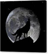 Pre Blood Red Wolf Supermoon Eclipse 873r Canvas Print