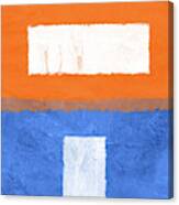 Blue And Orange Abstract Theme Ii Canvas Print