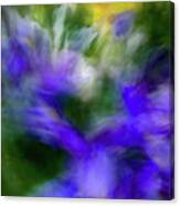Blue And Yellow Flower Abstract Canvas Print