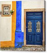 Blue Door Of Medieval Portugal Canvas Print