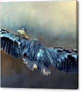 Blue Heron Coming Home Canvas Print