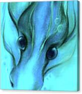 Blue Water Dragon Canvas Print