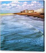 Blue Waves On Worthing Beach Canvas Print