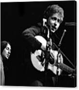 Bob Dylan And Joan Baez Canvas Print