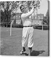 Bobby Jones Swinging Golf Club Canvas Print