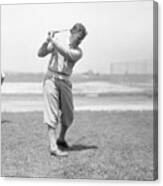 Bobby Jones Swinging His Golf Club Canvas Print