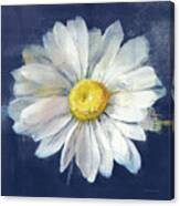 Boldest Bloom Ii Dark Blue Canvas Print