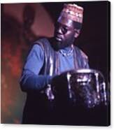 Bongo Player Performing During Hugh Canvas Print