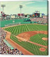 Boston, Mass, Fenway Park, Red Sox Vs Yankees Left Roof Box Day Home Plate Corner Home Run Canvas Print