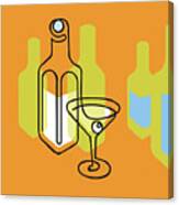 Bottle And Martini Canvas Print