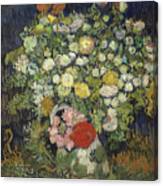 Bouquet Of Flowers In A Vase Canvas Print