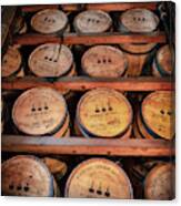Bourbon Barrels In The Rick Canvas Print