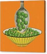 Bowl Of Peas Canvas Print