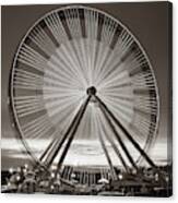 Branson Ferris Wheel In Sepia 1x1 Canvas Print
