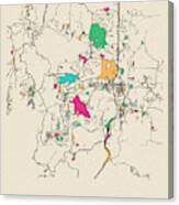 Branson, United States City Map Canvas Print