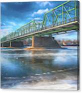 Bridge Between Lambertville, Nj And New Hope, Pa Canvas Print