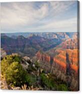 Bright Angel Canyon At Sunrise Canvas Print