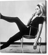 Brigitte Bardot Relaxing Between Scenes Canvas Print
