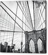 Brooklyn Bridge And New York Skyline Canvas Print