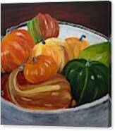 Bucket O'gourds Canvas Print