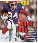 Buffalo Bills Thurman Thomas, 1992 Afc Championship Sports Illustrated Cover Canvas Print