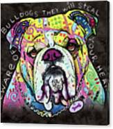 Bulldog Heart Canvas Print