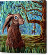 Bunny Love Series, Patiently Waiting Canvas Print
