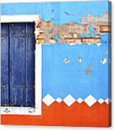 Burano Style Window Canvas Print