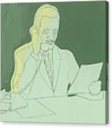 Businessman On The Phone Canvas Print