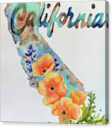 California Map Canvas Print