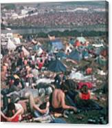 Camping Area At Isle Of Wight Festival Canvas Print