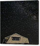 Camping Under The Milky Way Canvas Print