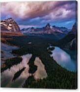 Canadian Rockies Opabin Plateau Dramatic Skies Canvas Print