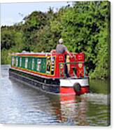 Canal Boat Canvas Print