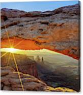 Canyonlands National Park Mesa Arch Sunburst Panorama Canvas Print